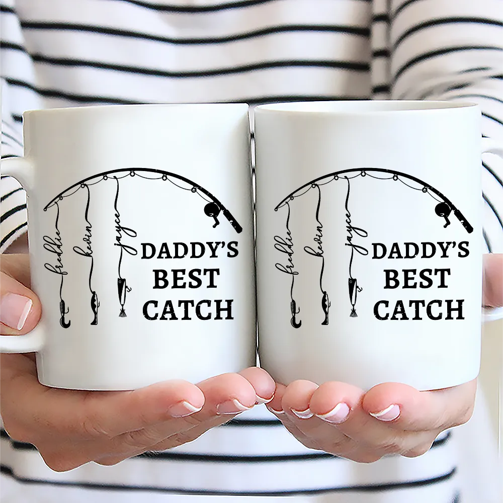 Gift For Father,Gift For Grandpa,Fishing,Non-Eng,Icon,Proud - Reel Cool Dad Grandpa - Personalized Mug