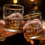 Gift For Father,Gift For Grandpa,Fishing,Non-Eng,Icon,Proud - Reel Cool Dad Grandpa - Personalized Whiskey Glass