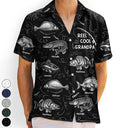 Gift For Father,Fishing,Proud,Icon - Reel Cool Grandpa Dad - Personalized Hawaiian Shirt