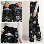 Gift For Father,Gift For Grandpa,Fishing,Non-Eng,Icon,Proud - Reel Cool Grandpa Dad - Personalized Sweatpants