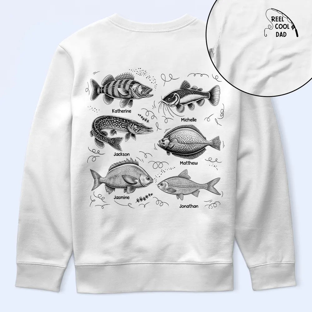 Gift For Father,Gift For Grandpa,Fishing,Top Market,Non-Eng,Icon,Proud - Reel Cool Grandpa Dad - Personalized T Shirt
