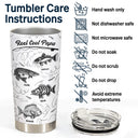 Gift For Father,Fishing,Proud,Icon - Reel Cool Grandpa Dad - Personalized Tumbler