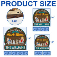 Top Market, Pet Couple, Patio, Playful, Outdoor Decor, Pet Lovers, Gift For Couples, Vector - Relax Unwind You're On Patio Time - Personalized Custom Shaped Wood Sign
