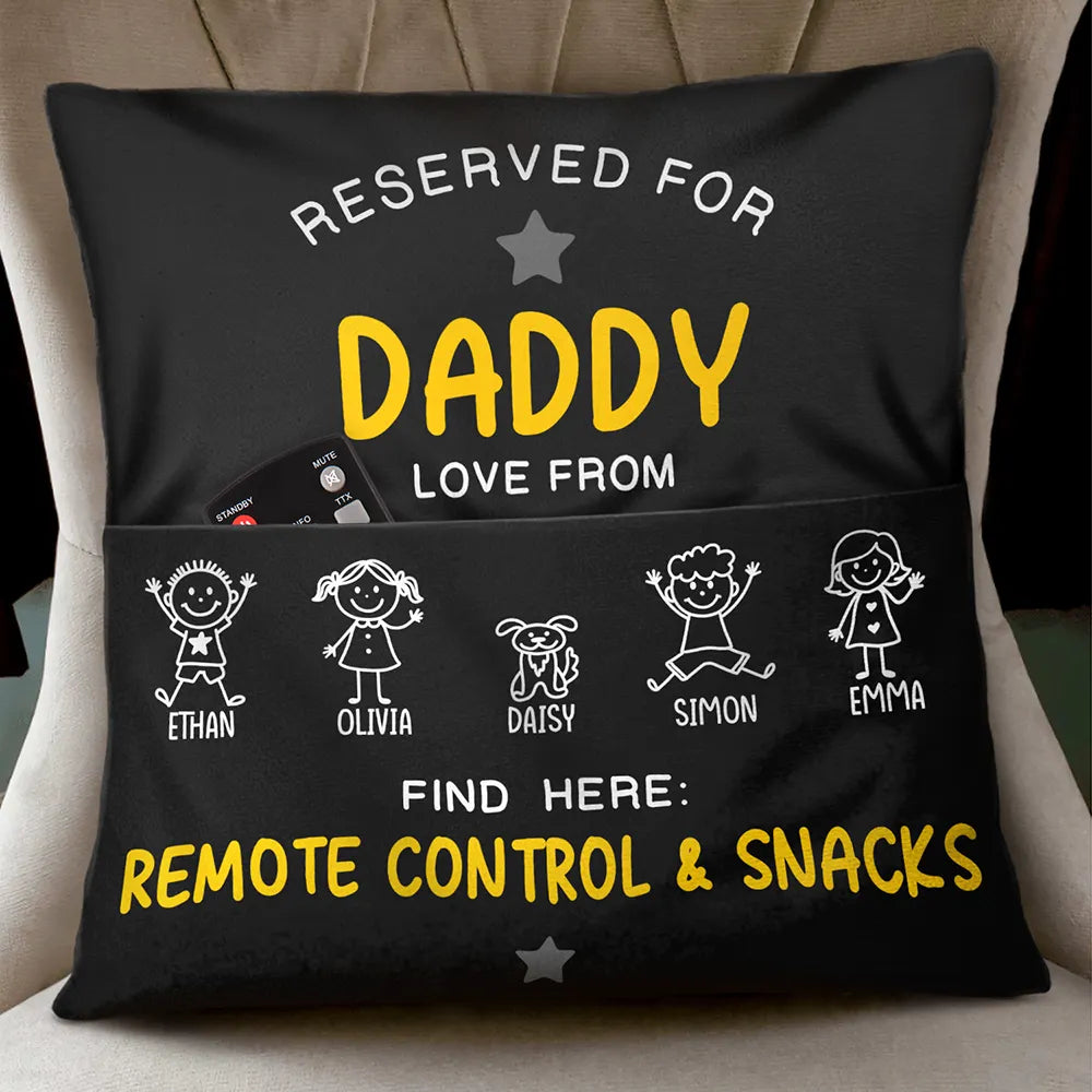Gift For Uncle,Gift For Grandpa,Gift For Father,Funny - Reserved For Grandad Daddy - Personalized Pocket Pillow