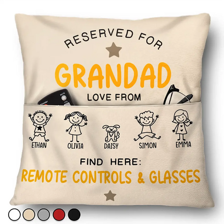 Reserved For Grandad Daddy - Personalized Pocket Pillow