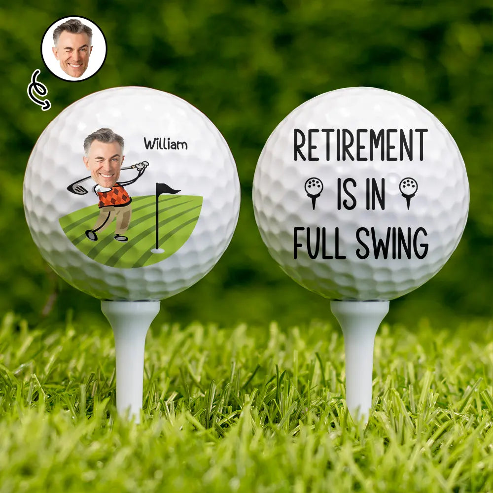 Custom Photo Retirement Is In Full Swing - Personalized Golf Ball