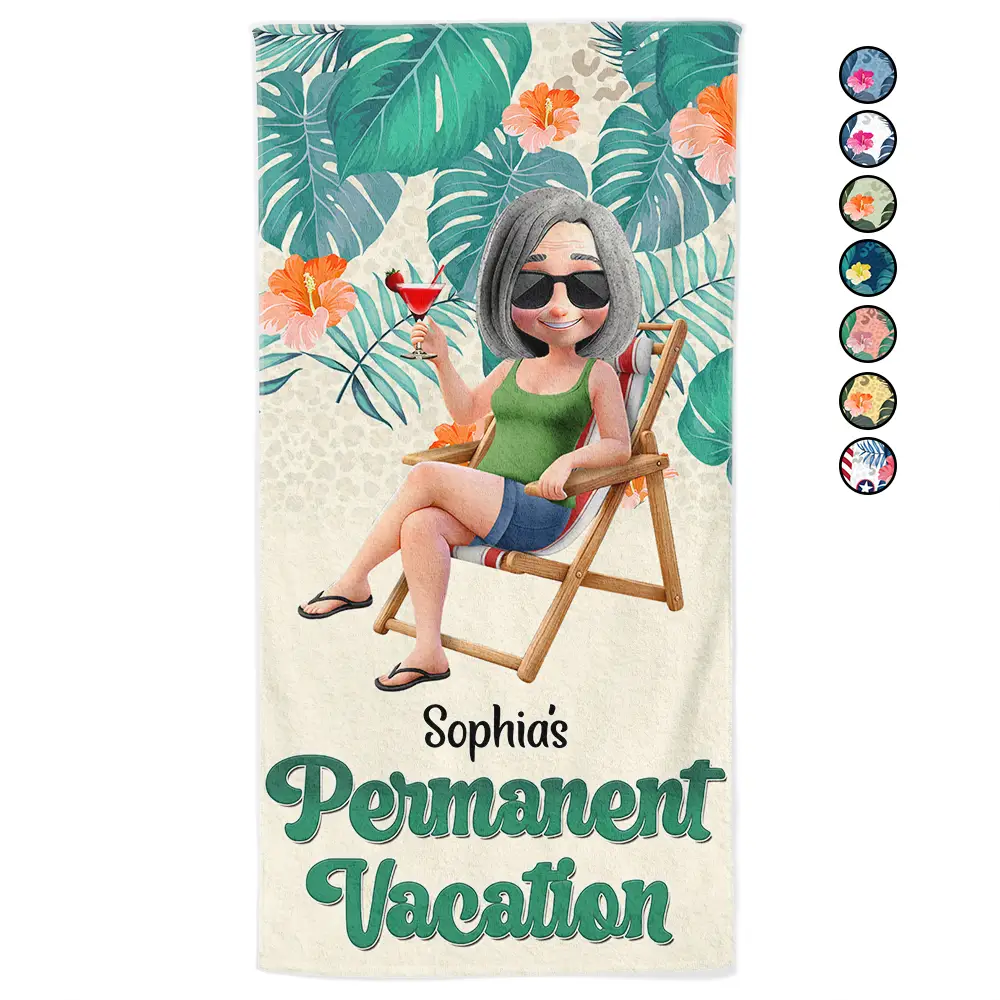 Retirement Plan Permanent Vacation - Personalized Beach Towel