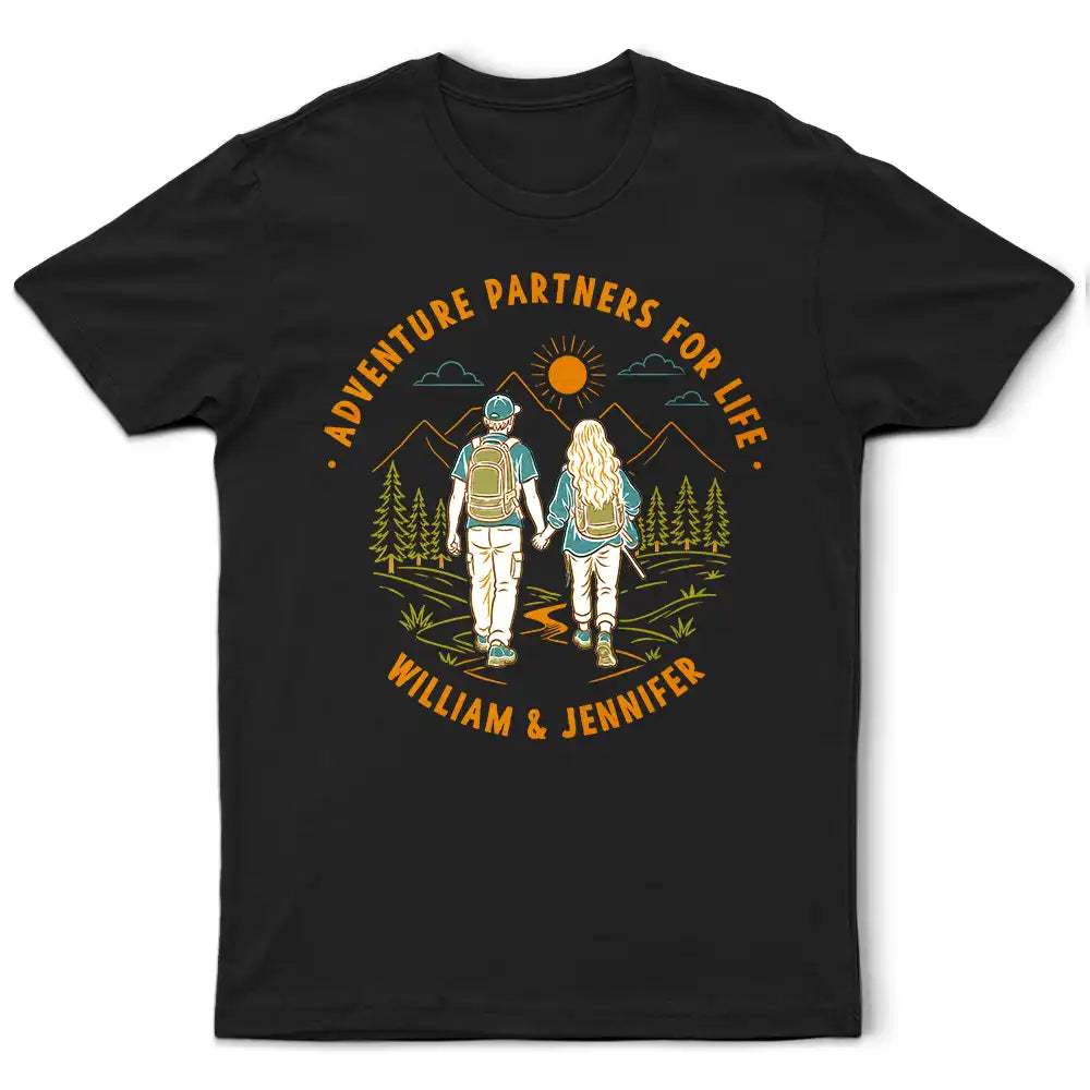 Retro Adventure Partners For Life - Personalized T Shirt