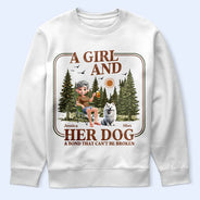 Dog Lovers, Dog Mom, Dog Dad, Camping, Happy - Retro Camping A Bond That Can't Be Broken - Personalized T Shirt