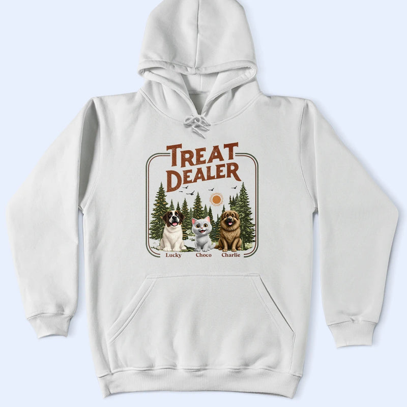 Pet Lovers,Pet Mom,Pet Dad,Happy - Retro Camping Treat Dealer - Personalized T Shirt