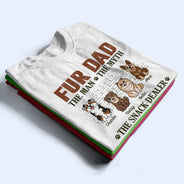 Cat Dad,Pet Lovers,Gift For Father,Top Market,Playful,Vector - Retro Style The Man The Myth The Snack Dealer - Personalized T Shirt