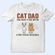 Cat Dad,Pet Lovers,Gift For Father,Top Market,Playful,Vector - Retro Style The Man The Myth The Snack Dealer - Personalized T Shirt