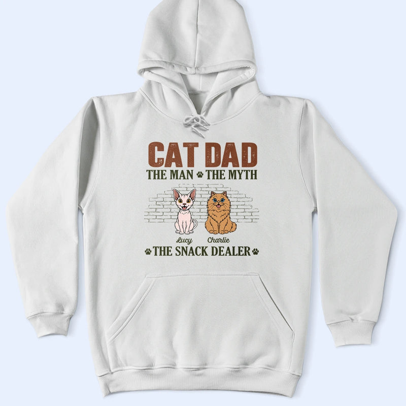 Cat Dad,Pet Lovers,Gift For Father,Top Market,Playful,Vector - Retro Style The Man The Myth The Snack Dealer - Personalized T Shirt