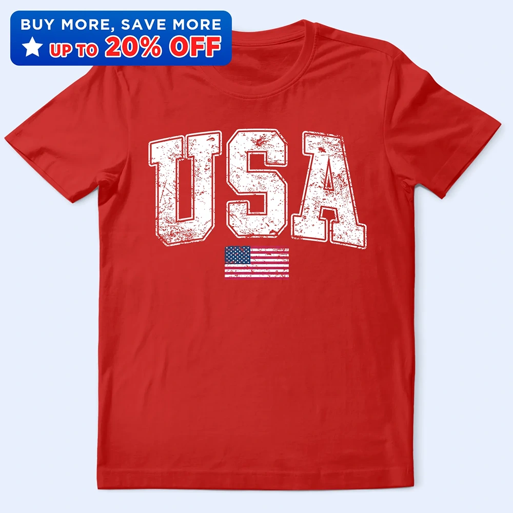 Retro USA Flag - T Shirt