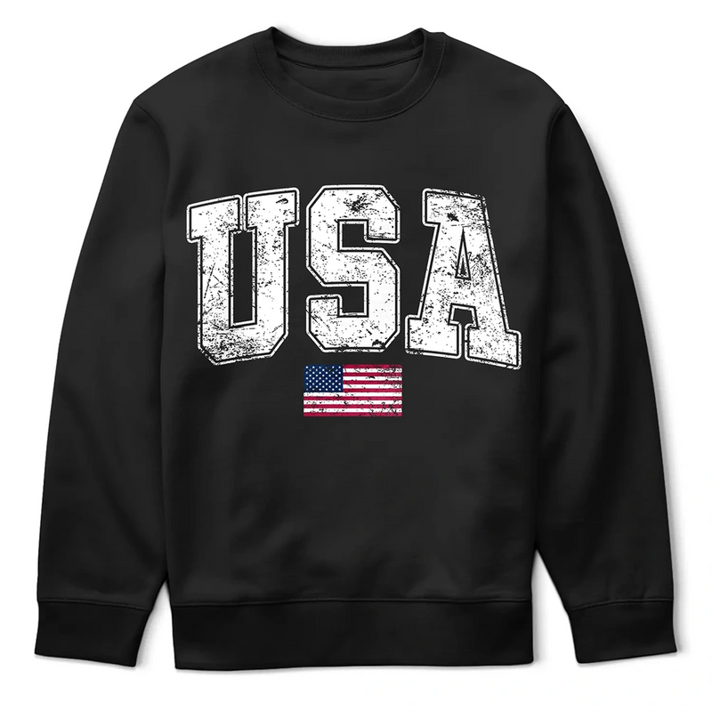 Retro USA Flag - T Shirt