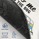 Dog Couple,Camping,Dog Lovers,Outdoor Decor,Pet Lovers,Gift For Couples,Vector,Happy - Retro Cartoon You And Me And The Dogs - Personalized Doormat