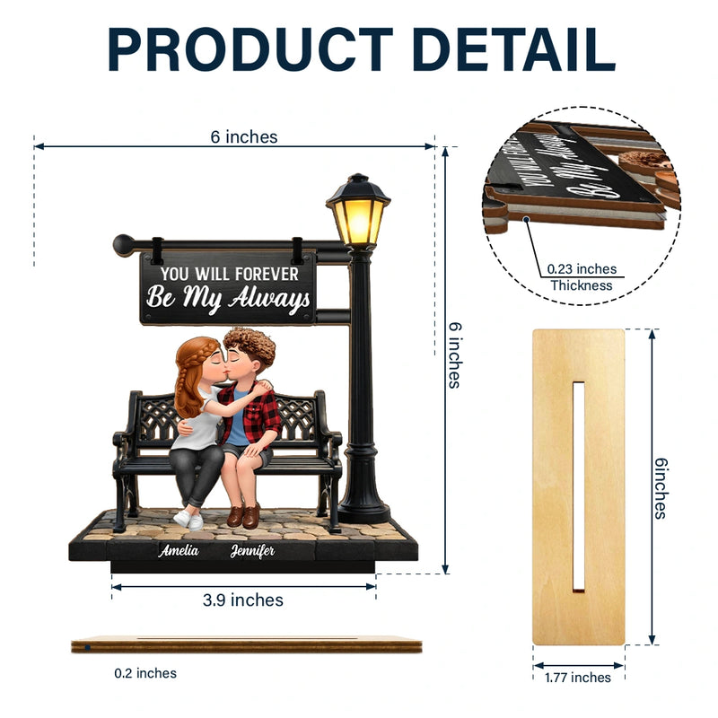 Gift For Couples,Old Couples,Gift For Husband,Gift For Wife,Gift For Boyfriend,Gift For Girlfriend,LGBT,Love,Top Market - Romantic Flannel Couple You & Me We Got This - Personalized Custom Shaped 2-Layered Acrylic Wooden Plaque