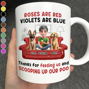Pet Lovers,Dog Lovers,Dog Dad,Dog Mom - Roses Are Red Violets Are Blue Dog Lovers - Personalized Mug
