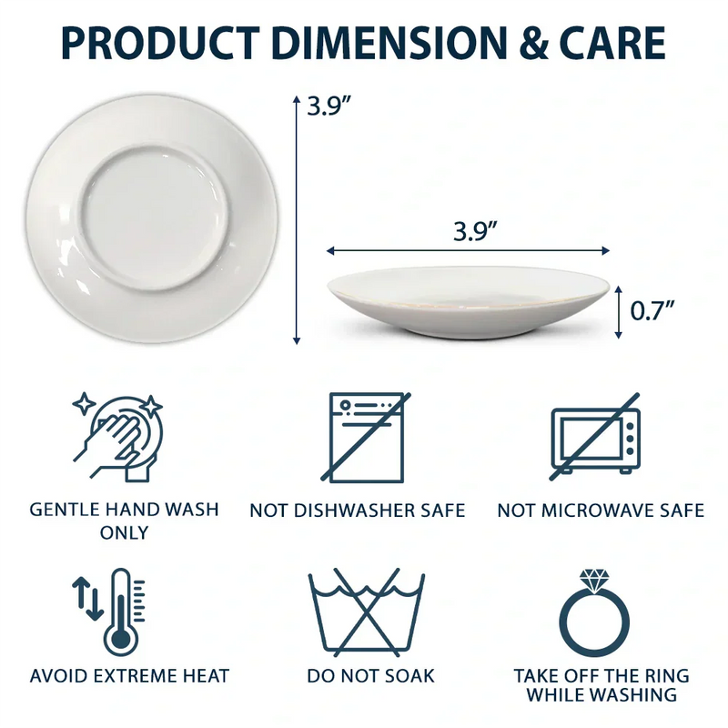 Gift For Yourself,Gift For Women,Happy,Gift For Men,Top Market - Birth Month Flower Watercolor Blooming In Love - Personalized Round Ring Dish