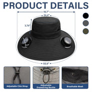 Gift For Husband,Gift For Men,Gift For Yourself,Gift For Grandpa,Gift For Father,Fishing,Icon,Humorous - We Hooked The Best Dad Grandpa - Personalized Solar Fan Hat