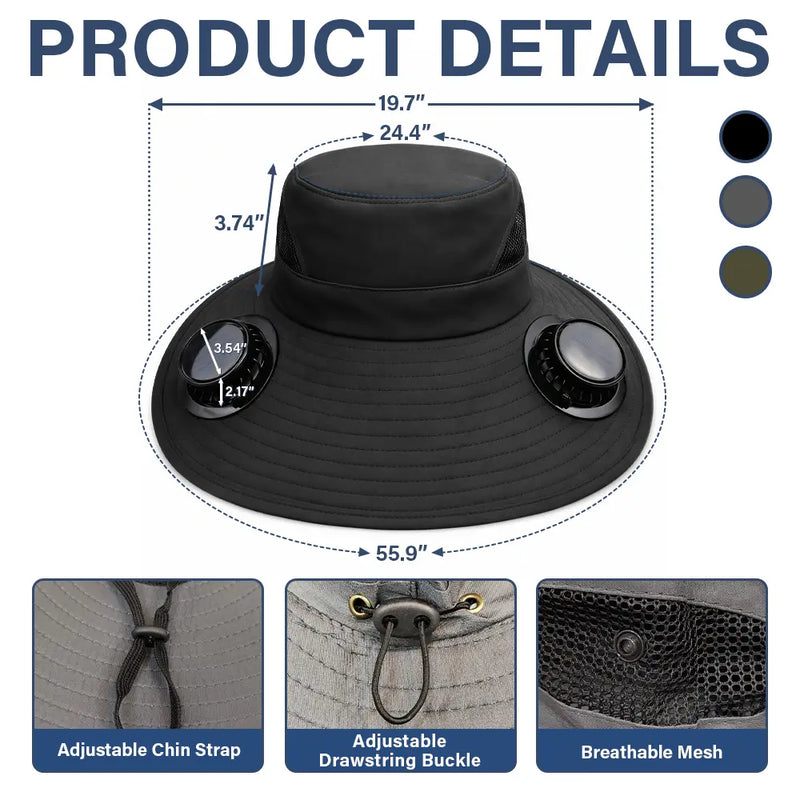 Gift For Grandpa,Gift For Grandma,Gardening,Happy - This Grandpa Grandma Belongs To Kids Pet - Personalized Solar Fan Hat