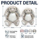Art Design,Sentimental,Back To School,Gift For Kids,Photo - Pencil Sketch - Bold - Custom Photo Bold Sketch Kid Here A Special Hug Between Us Two - Personalized Soft Toy Bunny