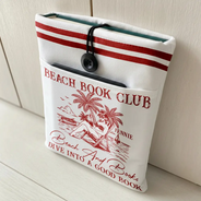 Summer, Reading, Gift For Yourself, Playful, Vector - Salty Beach Book Club - Personalized Book Sleeve