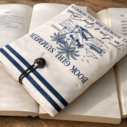 Summer, Reading, Gift For Yourself, Playful, Vector - Salty Beach Book Club - Personalized Book Sleeve