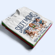 Beach,Summer,Gift For Bestie,Humorous,Vector - Salty Mom Beach Club - Personalized T Shirt