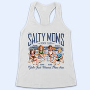 Beach,Summer,Gift For Bestie,Humorous,Vector - Salty Mom Beach Club - Personalized T Shirt