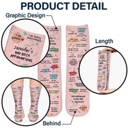 Top Market, Christmas, Humorous, Gift For Yourself, Gift For Women, Icon - Sassy Girl Daily Affirmation Gift For Her, Bestie, Colleagues - Personalized Socks