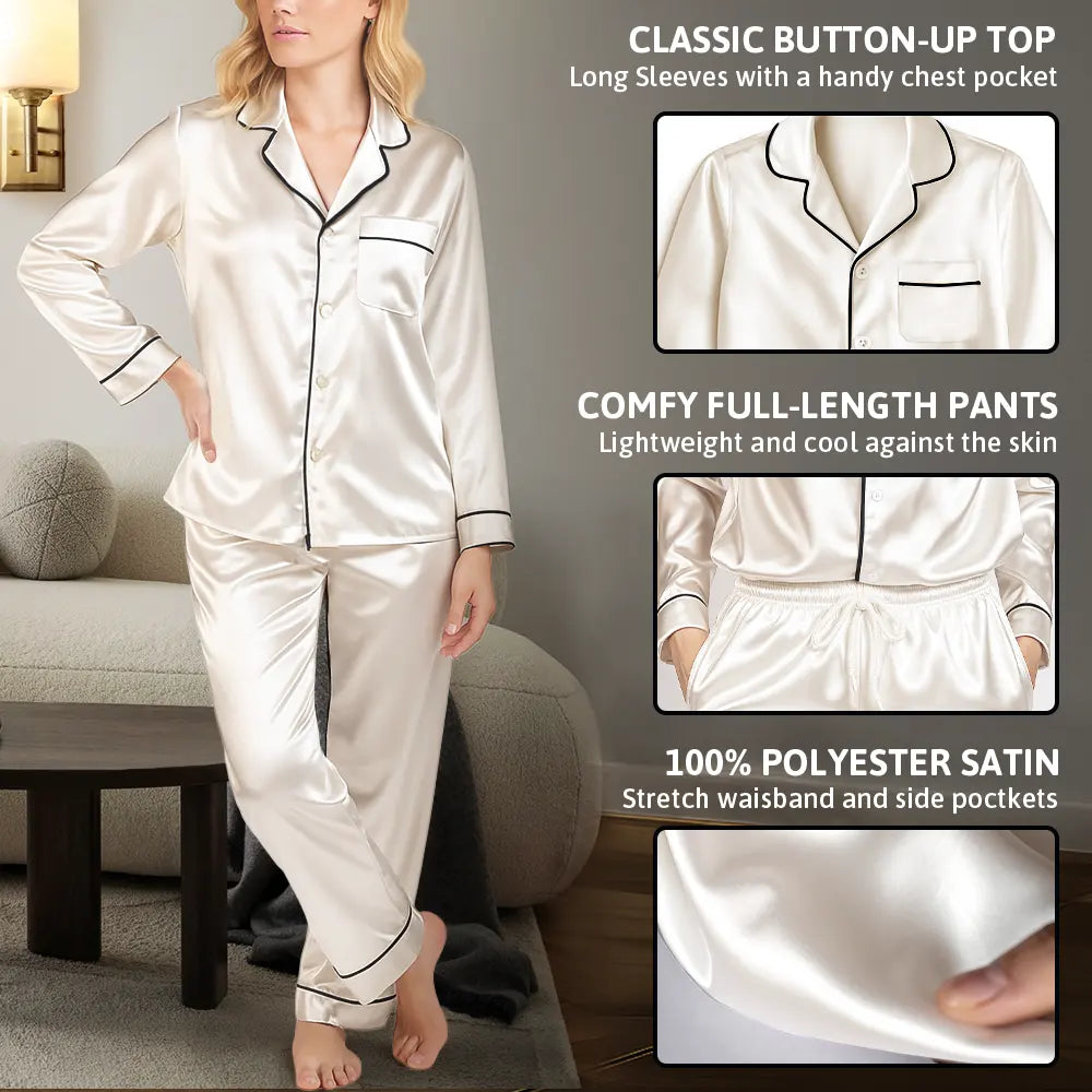 Custom Photo,Pet Lovers,Happy - Custom Photo Dog & Cat Portrait Cute Version - Personalized Satin Pajama Set