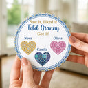 Happy,Gift For Grandma,Gift For Mother,Gift For Wife - Saw It Liked It Told Grandma Got It Nana Nanny - Personalized Ceramic Coaster