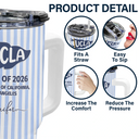 Gift For Bestie,Gift For Yourself,Gift For Women,Gift For Men,Non-Eng,Warp Text,Special Font,Proud - School Pennant Flag - Personalized 40oz Tumbler With Straw