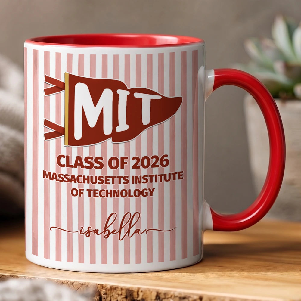 Gift For Bestie,Gift For Yourself,Gift For Women,Gift For Men,Non-Eng,Warp Text,Special Font,Proud - School Pennant Flag - Personalized Mug