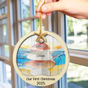 Gift For Couples,Gift For Husband,Gift For Wife,Gift For Boyfriend,Gift For Girlfriend,Parents,Gift For Mother,Gift For Grandpa,Gift For Father,Gift For Grandma,Family,Gift For Sibling,Gift For Sisters,Gift For Brothers,Gift For Bestie,Gifts For Colleagues,Christmas,Love - Sea Glass Christmas Tree - Personalized 2-Layered Acrylic Suncatcher Ornament