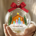 Family,Pet Lovers,Pet Mom,Pet Dad,Pet Couple,Dog Lovers,Dog Couple,Dog Mom,Dog Dad,Cat Lovers,Cat Mom,Cat Dad,Cat Couple,Happy,Single Mom,Single Dad,Gift For Grandpa,Gift For Grandma,Gift For Grandkids,Christmas - Sea Glass Family The Greatest Gift For All - Personalized 3D Acrylic Ball Ornament