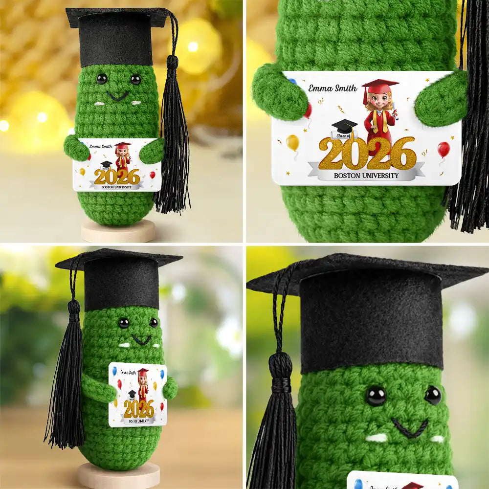 Graduation,Gift For Women,Gift For Men,Gift For Daughter,Gift For Son,Gift For Bestie,Happy,Funny - She Believed She Could So She Did - Personalized Doll Crochet With Custom Card