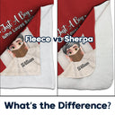 Reading,Gift For Yourself,Gift For Women,Happy - Shhh I'm Reading 3D Effect In Bed - Personalized Fleece Blanket, Sherpa Blanket