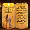 Christian,Christmas,Gift For Sisters - Sister In Christ - Gift For Christian Sister - Personalized Flameless LED Candle
