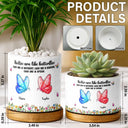 Gift For Cousin,Christmas,Gift For Sister,Gift For Sibling,Icon,Happy - Sisters Are Like Butterflies Crystal 3D Inflated Effect - Personalized Plant Pot