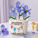 Gift For Cousin,Christmas,Gift For Sister,Gift For Sibling,Icon,Happy - Sisters Are Like Butterflies Crystal 3D Inflated Effect - Personalized Glass Flower Plant Pot