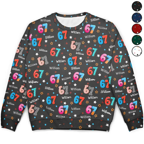 Gift For Kids,Gift For Grandkids,Gift For Men,Gift For Women,Funny - Six Seven Funny Slang - Personalized Unisex Ugly Sweater