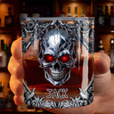 Skeleton Gothic Favorite Spirit Is Whiskey - Personalized Whiskey Glass