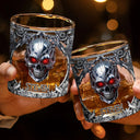 Skeleton Gothic Favorite Spirit Is Whiskey - Personalized Whiskey Glass