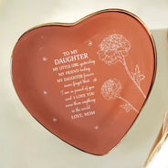 Gift For Daughter,Gift For Women,Happy,Gift For Grandkids - Sketch Birth Flower My Daughter Granddaughter Forever - Personalized Ring Dish