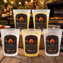 Gift For Yourself,Grilling,Custom Text,Happy - Smoke House And Grill Barbecue - Personalized Frosted Cups
