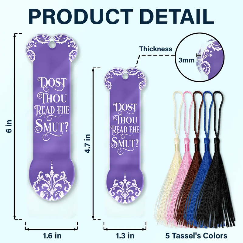 Reading,Gift For Yourself,Funny - Smut Reading Lovers Funny Bookish Keepsake - Personalized Acrylic Bookmark