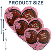 Gift For Husband,Gift For Boyfriend,Gift For Couples,Funny - Snack Time Husband Hot Wife Spicy Couple - Personalized Heart Shaped Pillow