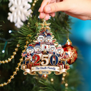 Independence Day,America 250th,Christmas,Proud,Family,Icon - Snowman 250 Years Of Freedom America Anniversary - Personalized Custom Shaped Acrylic Ornament